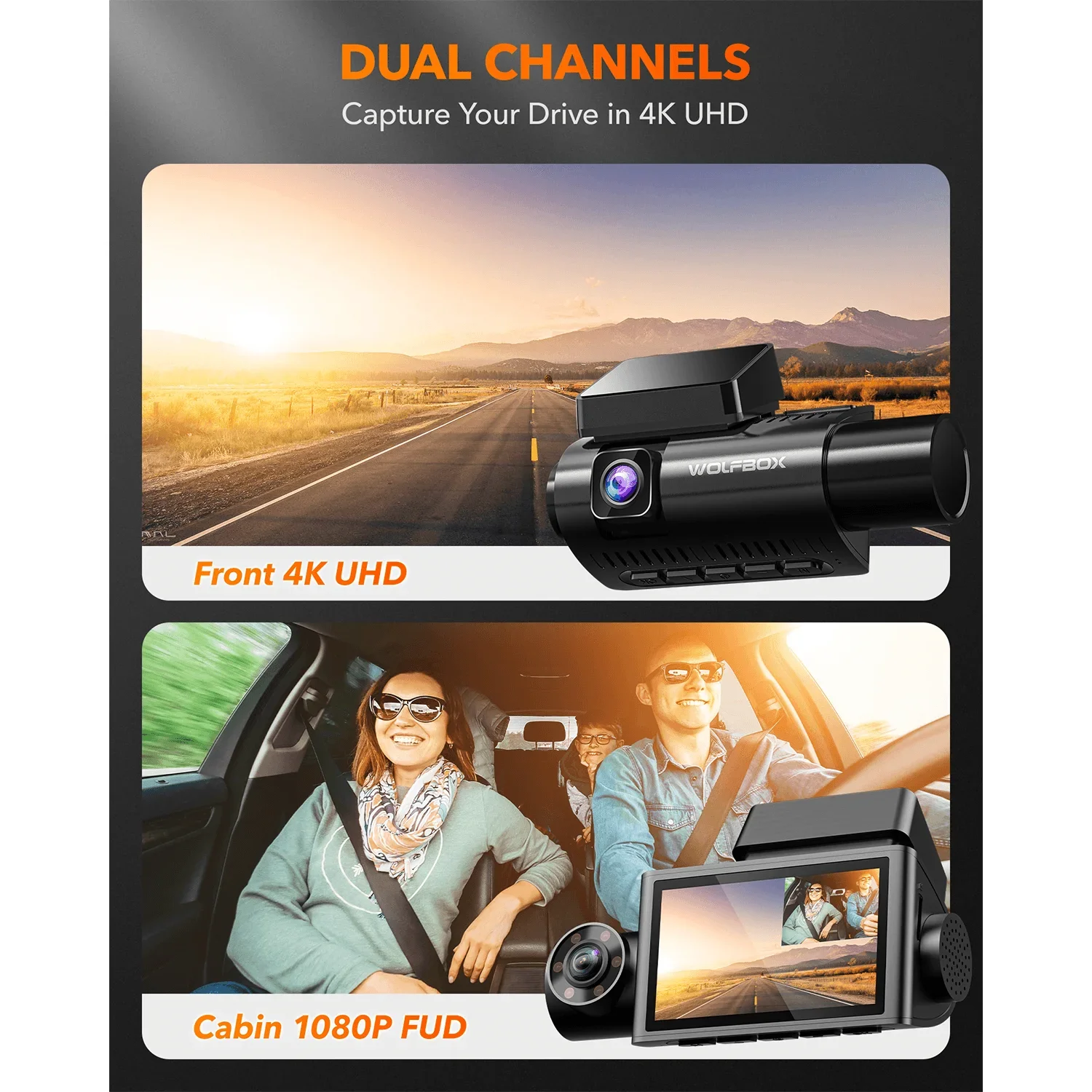 WOLFBOX I07 Araç Kamerası 3 Ka - Dash Cam 3 Channel 1080P incelemesi ve fiyatı