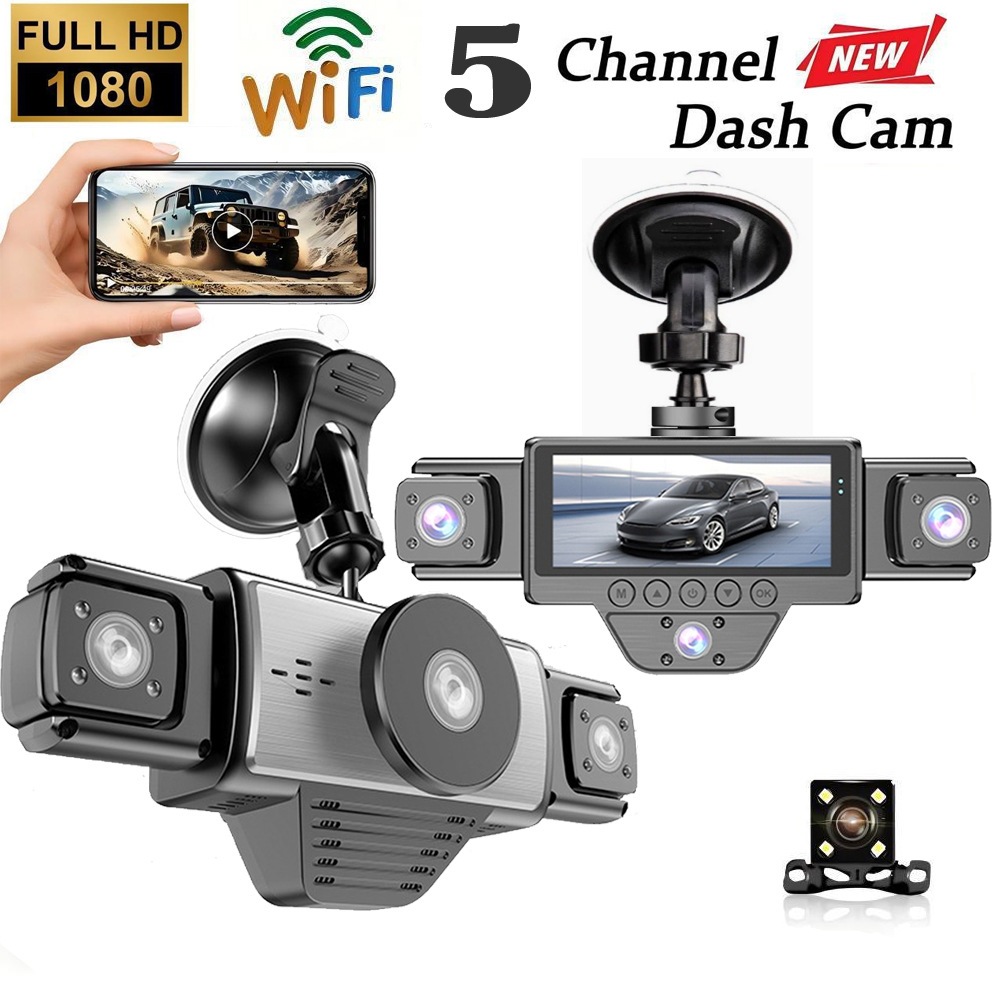 Yeni 5 Lensli 5 Kanallı Araç K - Dash Cam Night Vision Infrared incelemesi ve fiyatı