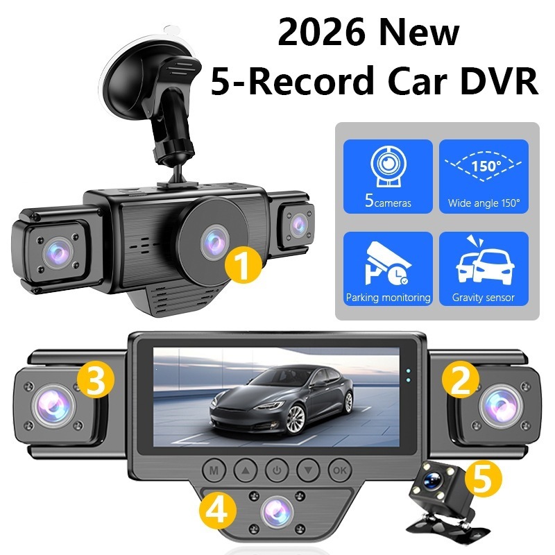 Yeni 5 Lensli 5 Kanallı Araç K - Dash Cam Night Vision Infrared incelemesi ve fiyatı