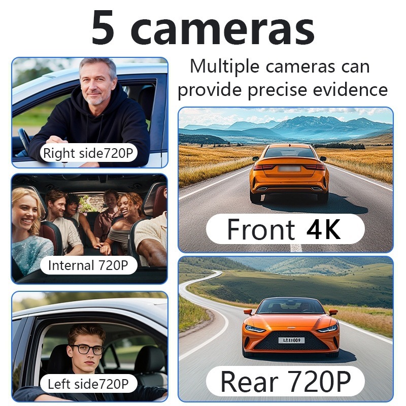 Yeni 5 Lensli 5 Kanallı Araç K - Dash Cam Night Vision Infrared incelemesi ve fiyatı