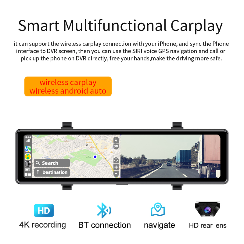 Acceo 4K Araç Kamerası Dikiz A - Dash Cam Rear View Mirror 12 Inch incelemesi ve fiyatı