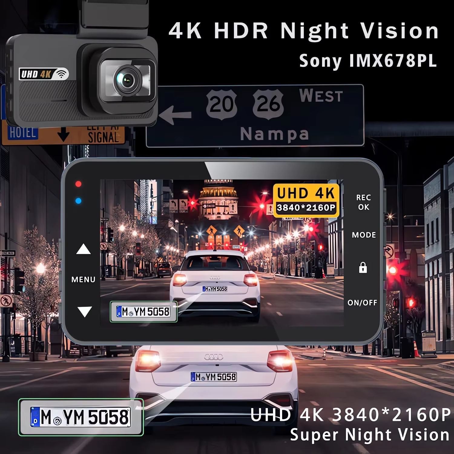4K+2.5K Araç Kamerası WIFI ADA - Dash Cam 4K Sony Starvis incelemesi ve fiyatı