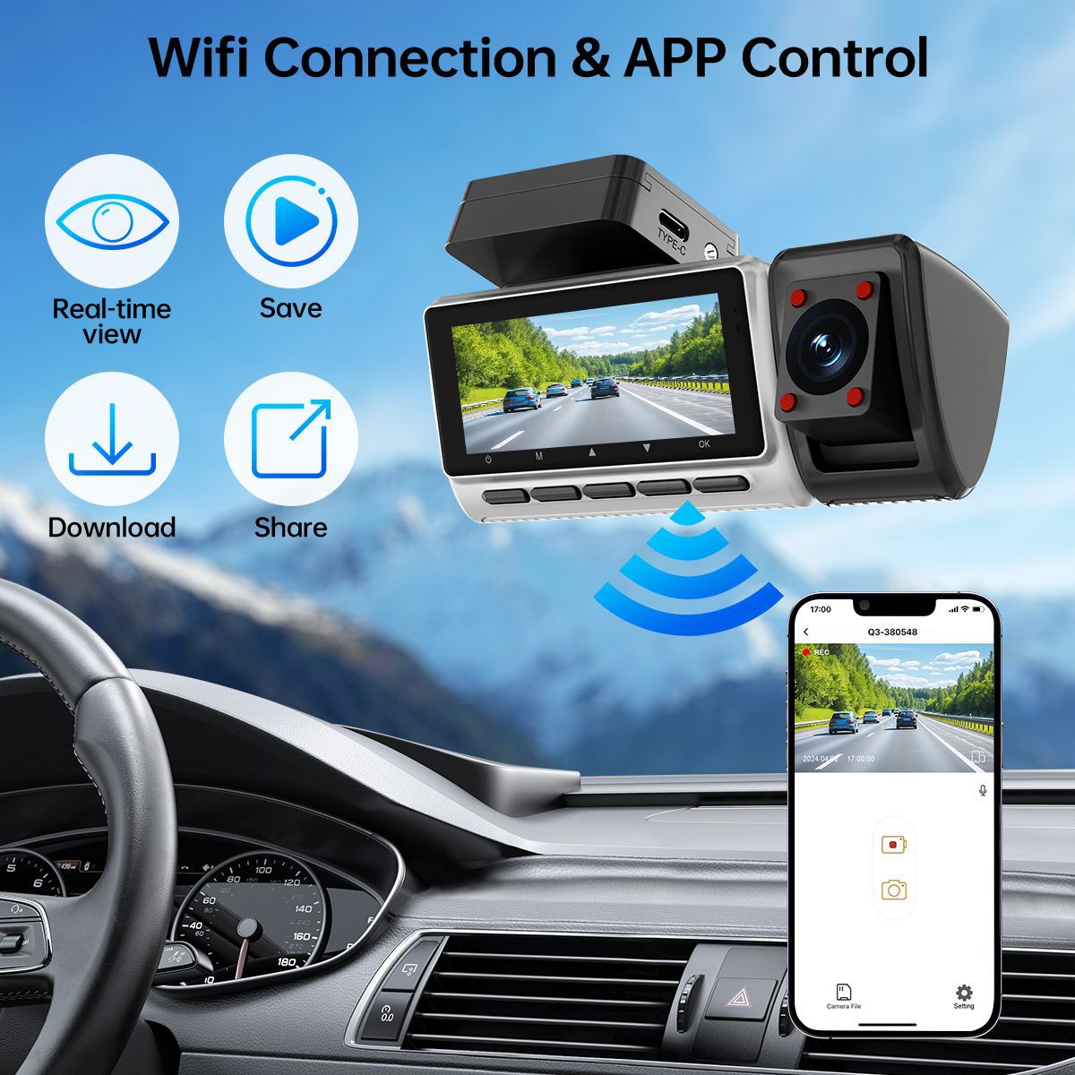 Yeni Sınır Ötesi Üçlü Kayıtlı  - Dash Cam 360 Degree Panoramic incelemesi ve fiyatı