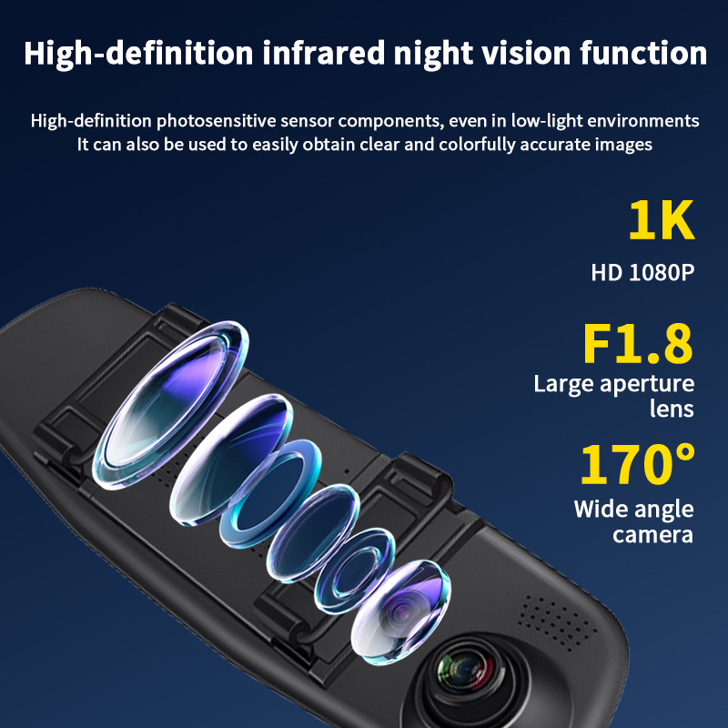 4,5 İnç Aynalı Ekranlı Araç İç - Dash Cam 3 Channel 1080P incelemesi ve fiyatı