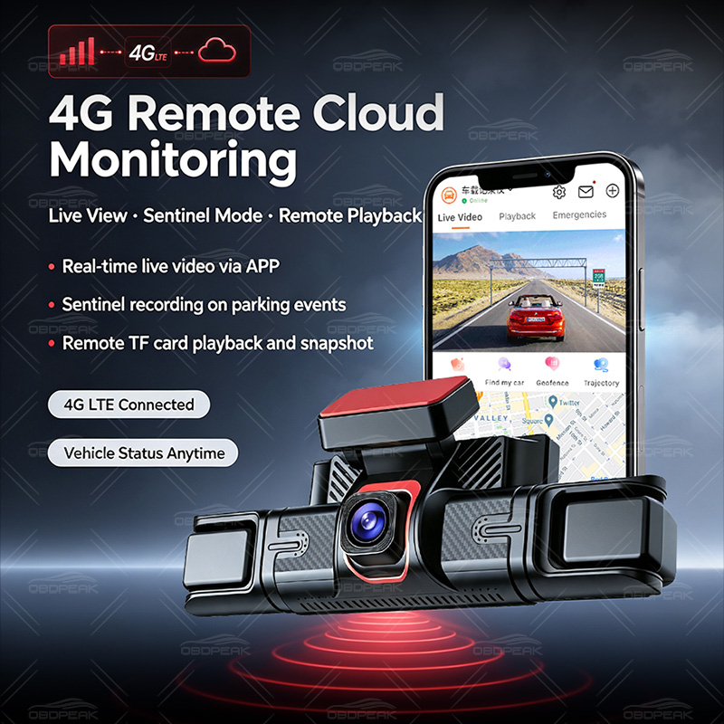 M100 Gizli 4 Kanal LTE 4G Araç - Dash Cam 3 Channel 1080P incelemesi ve fiyatı