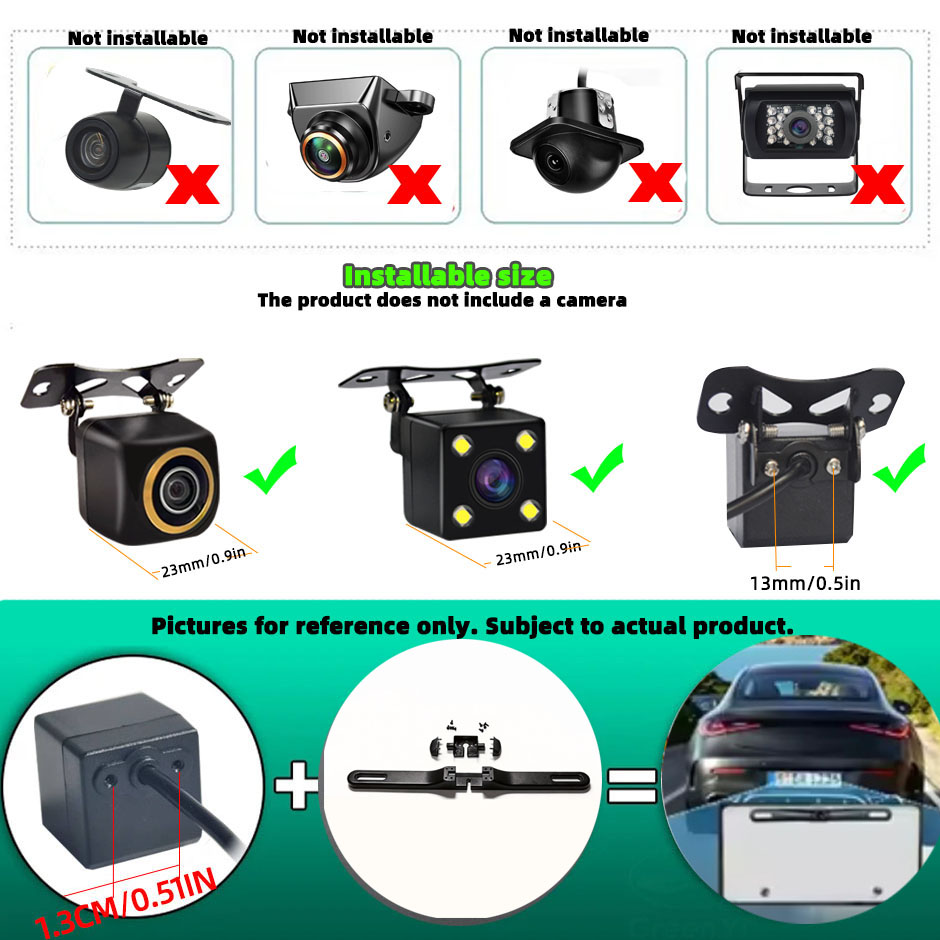 QXNY Arka Görüş Kamerası Plaka - Dash Cam Mirror Backup Camera incelemesi ve fiyatı