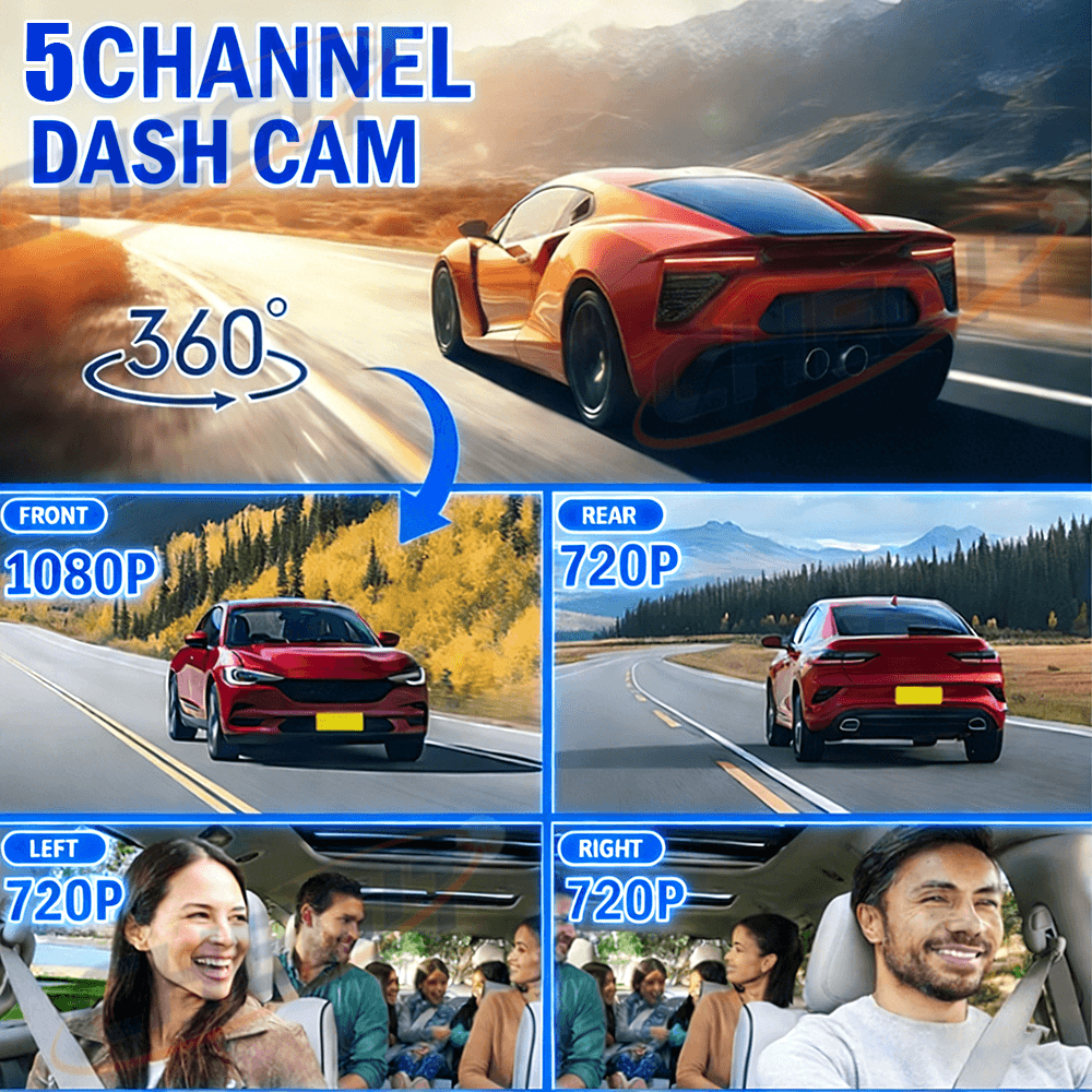 5 Kanallı 360 Derece Araç Kame - Dash Cam 360 Degree Panoramic incelemesi ve fiyatı