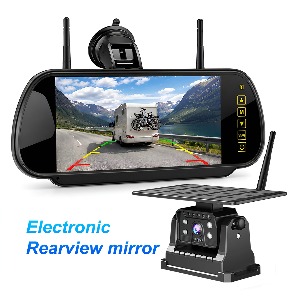 Kablosuz Güneş Enerjili Yedek  - Dash Cam Mirror Backup Camera incelemesi ve fiyatı