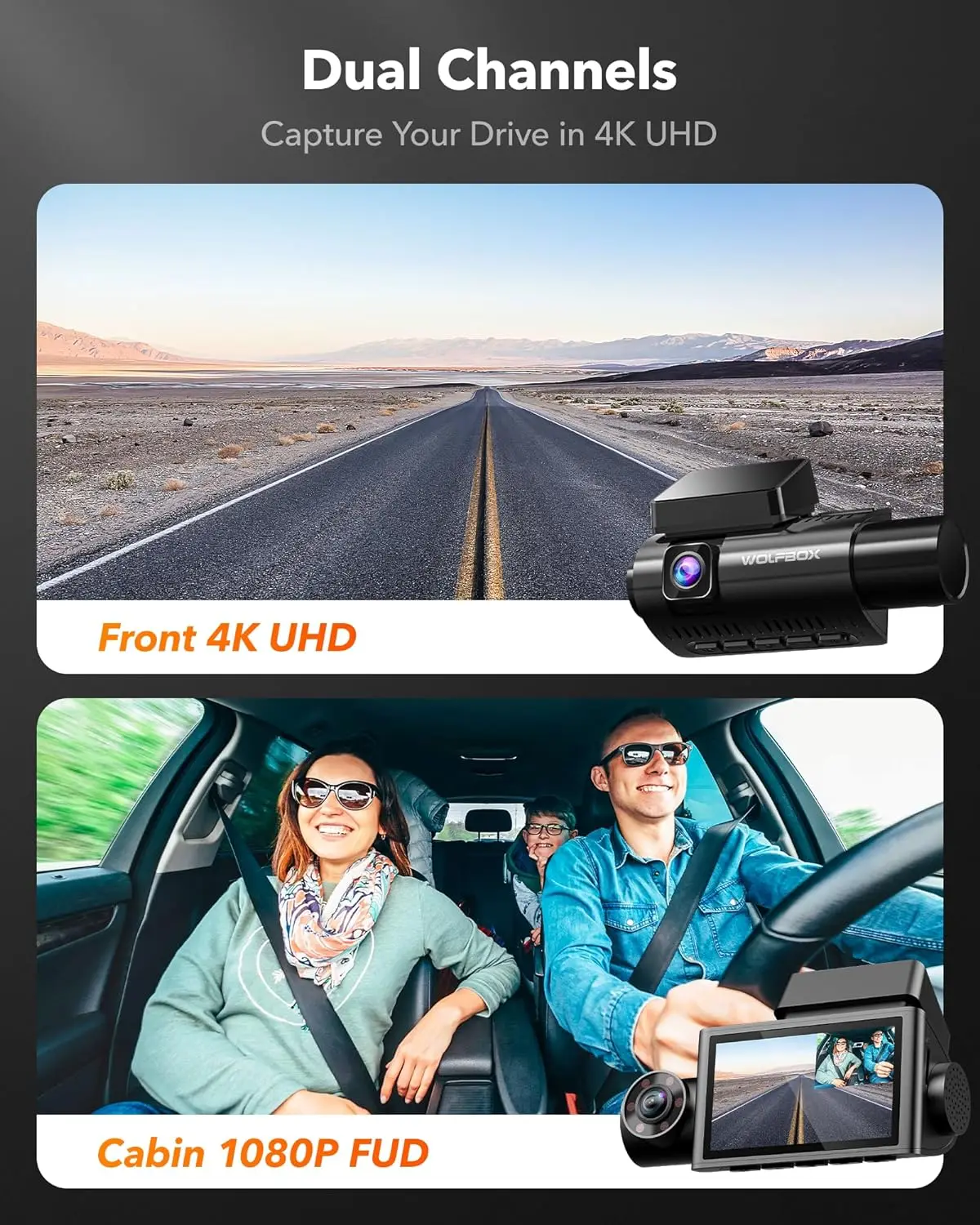 Wolfbox I07 4K Ön ve İç Kamera - Dash Cam 3 Channel 1080P incelemesi ve fiyatı
