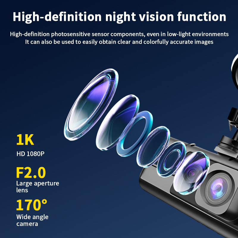 3 Kameralı 1080P Araç DVR Ön K - Dash Cam Night Vision Infrared incelemesi ve fiyatı