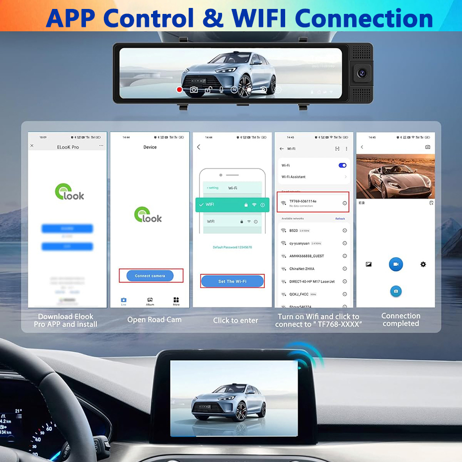 WIFI Araç Kamerası 3 Kanallı D - Dash Cam Night Vision Infrared incelemesi ve fiyatı