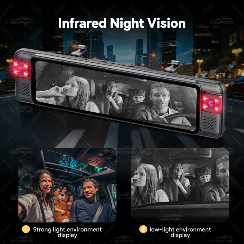 D75 Dikiz Aynası FHD 1080P Ara - Dash Cam Night Vision Infrared incelemesi ve fiyatı