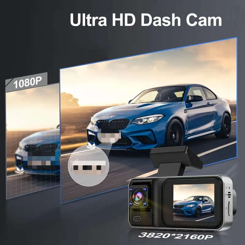 Arabalar için 3 Kanallı Araç K - Dash Cam 3 Channel 1080P incelemesi ve fiyatı