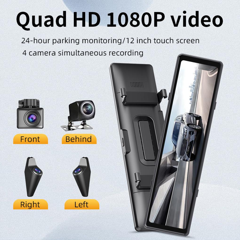 12 inç dikiz Dash kamera 1080P - Dash Cam Rear View Mirror 12 Inch incelemesi ve fiyatı